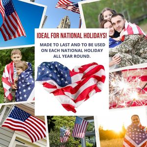 3x5 FT 4x6 FT 5x8FT Drapeau américain <span class=keywords><strong>USA</strong></span> Heavy Duty Nylon US <span class=keywords><strong>Drapeaux</strong></span> avec étoiles brodées Fabricant Vente directe - Product Image 5