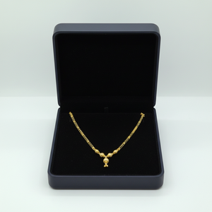 Elegant 22K Gold and Black <b>Beaded</b> <b>Necklace</b> with Intricate Detailing Perfect for Special Occasions and Daily Wear - Product Image 3