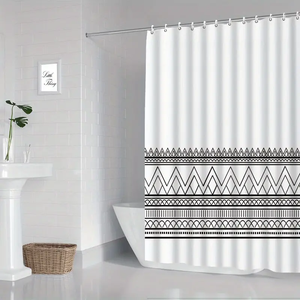 Stampa digitale Boho Design da <span class=keywords><strong>bagno</strong></span> tenda da doccia Design geometrico impermeabile tenda da doccia Set per il <span class=keywords><strong>bagno</strong></span> - Product Image 5