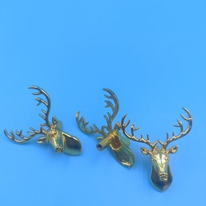 Zinc Alloy Deer Head <b>Cabinet</b> Handles Warm Gold <b>Rustic</b> Design Durable Furniture Hardware Accessories - Product Image 3