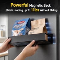 Étagère de rangement magnétique sans perçage pour réfrigérateur, organisateur mural pour porte-frigo