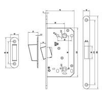BBDHOME Moderne Haute Qualité WPC Porte Intérieure 8550 9050 pour Israël Marché Clé Déverrouiller Silencieux Magnétique Mortaise Serrure Corps