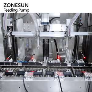 ZONESUN ZS-GYW4 automatique 4 têtes eau minérale cuisson huile comestible boisson graisse pesage Machine de remplissage équipement de remplissage - Product Image 3