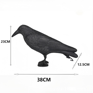 Appât réaliste pour corbeaux, fournitures <span class=keywords><strong>de</strong></span> chasse en plein air, décoration, matériau PE, répulsif pour <span class=keywords><strong>oiseaux</strong></span>, adapté pour la cour, le verger, la terrasse - Product Image 4