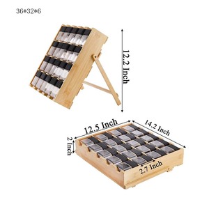 Bamboo <b>Spice</b> <b>Rack</b> Multi Layer Drawer Foldable Pull Out Kitchen Storage 30 Slots <b>Rotatable</b> Seasoning Organizer - Product Image 3