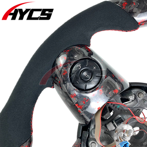 Accessoires de voiture pour BMW <span class=keywords><strong>Mini</strong></span> R56 F55 F56 <span class=keywords><strong>Cooper</strong></span> S <span class=keywords><strong>JCW</strong></span> R50 F57 R57 R55 F60 F54 <span class=keywords><strong>Volant</strong></span> en fibre de carbone forgée avec LED et indicateur de régime - Product Image 3