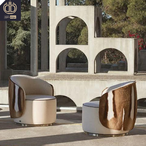 Muebles modernos <span class=keywords><strong>de</strong></span> lujo para el hogar Silla <span class=keywords><strong>de</strong></span> sala <span class=keywords><strong>de</strong></span> estar <span class=keywords><strong>de</strong></span> cuero genuino <span class=keywords><strong>de</strong></span> lujo moderno Premium con piel Springbok - Product Image 4