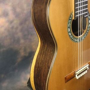 Ma Mei Handmade Full Single Ramirez Classical Guitar 39-Inch White Pine Double-Sided Board Ebony Full Bug Glue - Product Image 4
