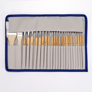 Juego <span class=keywords><strong>de</strong></span> 24 pinceles <span class=keywords><strong>de</strong></span> artista <span class=keywords><strong>de</strong></span> acuarela con mango corto <span class=keywords><strong>de</strong></span> madera y pelo <span class=keywords><strong>de</strong></span> nailon, uso multiusos, incluye soporte para pinceles - Product Image 4