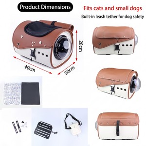 Sac de transport étanche pour animaux de compagnie pour moto, siège arrière, avec fenêtre transparente et laisse de sécurité pour petits chiens, chats, scooter - Product Image 2
