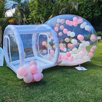 Dôme gonflable pour enfants, maison à bulles gonflable avec tunnel, pour l'extérieur