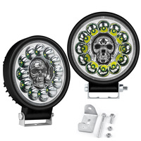 Phare de travail LED rond, accessoires de voiture 4x4, feux de jour DRL, phare auxiliaire LED RGB pour camion et moto
