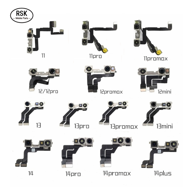 Flex Rear Main Camera Front Camera with Proximity Sensor Flex for iPhone 6 6S 7 8 Plus SE2 X XR XS 11 12 13 14 15 16 Pro Max