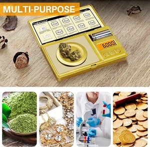 Cân Milligram Cân Trang Sức Kỹ Thuật Số 50G/0.001G Cân Bỏ Túi Siêu Nhỏ Cho Thuốc Bột Đá Quý Vàng Tải Lại 6 Chiếc - Product Image 3