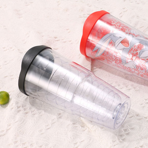 Vaso Transparente de Doble Pared de 680 ml, Personalizado y Económico, Portátil, <span class=keywords><strong>Libre</strong></span> de BPA, Reutilizable, de Plástico para Viaje - Product Image 3