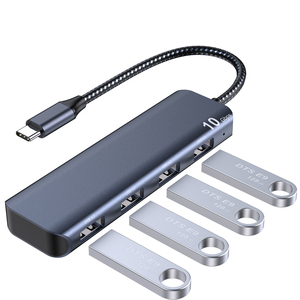 Estación de acoplamiento tipo C transfronteriza Adaptador de transferencia de datos de 10Gbps 4 puertos <span class=keywords><strong>USB</strong></span> 3,<span class=keywords><strong>2</strong></span> <span class=keywords><strong>Gen</strong></span> <span class=keywords><strong>2</strong></span> HUB 4 en 1 Divisor de <span class=keywords><strong>USB</strong></span>-C - Product Image 1