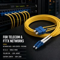 Cordon de brassage fibre optique SC vers ST Duplex Multimode, gaine Aqua LSZH, pour centre de données et réseau local, longueur personnalisée, logo OEM, usine, 1m-100m