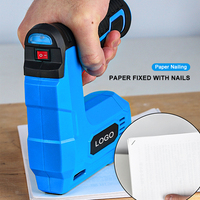 Pistolet Cloueur-Agrafeur Sans Fil Alimenté par Batterie au Lithium 3 en 1, Petit et Portable pour Bois et Papier