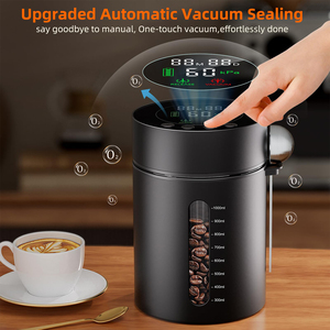 Rechargeable <b>Vacuum</b> Coffee Canister, Automatic Electric Airtight Food Storage <b>Container</b> with LED Display & Smart Pressure Sensor - Product Image 2