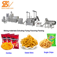 Ligne de production de snacks frits, extrusion de maïs pour la fabrication de chips de maïs, ligne de traitement, fabrication de bugles, extrudeuse à double vis