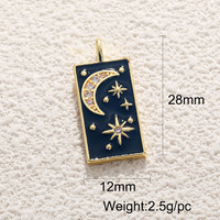 Accessoires de bricolage connecteur mauvais œil bleu breloques pour la fabrication de bijoux en vrac minuscules breloques en zircon amour coeur breloques lune étoile pendentif