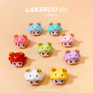 Muñecos de Dragón 3D Lanshuo, Miniaturas de Resina Plástica Versión Q, Juguetes de Dibujos Animados para Niños, Adornos de Escritorio - Product Image 2