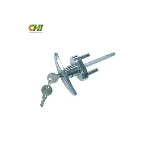 China Manufacturer T Handle Lock Pop Up T Handle Lock Used For Doors Garage Door Chrome Plated Silver Sectional Door T-type Lock