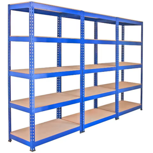 Estantería Metálica Azul de 5 Niveles Ajustables con Tablero de Madera, Estructura Principal con Recubrimiento en Polvo, Unidad de Almacenamiento - Product Image 1
