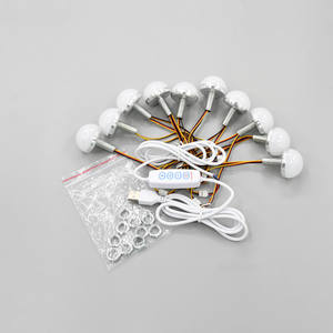 2 4 6 8 10 12 Stück Dreifarbige Abstimmbare Weiße Dimmbare LED-Schminkspiegellampe Spiegelleuchte 34mm USB-Spiegelbeleuchtung - Product Image 1