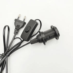 E14 lámpara de diente completo lámpara de cabeza <span class=keywords><strong>Baser</strong></span> 1,8 m Cable de alimentación enchufe de la UE adaptador de lámpara colgante con interruptor de cable enchufe colgante - Product Image 3