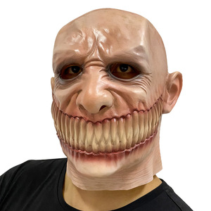 Máscara de Payaso Asesino de Terror para Cosplay, Monstruo Espeluznante con Boca Grande y Dientes, Látex con Serigrafía de <span class=keywords><strong>1</strong></span> Color, para Fiesta de Halloween - Product Image 1