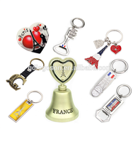 Porte-clés en métal de qualité supérieure, personnalisé, en forme de dôme en époxy, souvenir de Paris, France, vente en gros