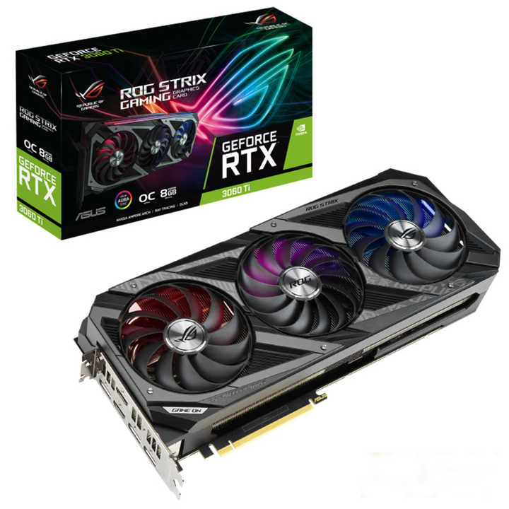 NVIDIA GEFORCE ASUS ROG STRIX RTX 3060 TI O8G GAMING Used Graphics