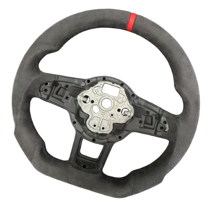Volante Personalizado Completamente Recubierto en Alcántara para <span class=keywords><strong>Volkswagen</strong></span> CC Magotan Golf 6 7 R MK6 MK7 MK7.5 Polo Tiguan Passat GTI VW Bora <span class=keywords><strong>Caddy</strong></span> - Product Image 4