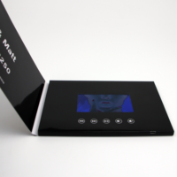 Offre Spéciale personnalisé en gros A5 papier noir lecteur de publicité musique photo brochure LCD livret carte de visite livre vidéo