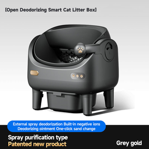 Litière Intelligente Désodorisante pour Chat avec Pulvérisation et Purification, Toilette pour Animaux à Changement de Sable en Un Clic, Blanc Hiver - Product Image 6