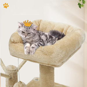 Árbol rascador para gatos todo en uno con nido y plataforma de salto, juguete para mascotas, de fábrica - Product Image 5