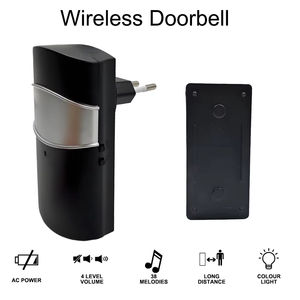 جرس باب لاسلكي بـ38 نغمة ومدى 200 متر للمنزل والمكتب والاستخدام التجاري، جرس إنذار لاسلكي مع جهاز استقبال قابل للتوصيل - Product Image 4
