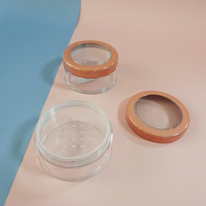 Grossiste Pot de poudre libre en plastique pailleté de couleur 3-en-1 pour injection Récipient cosmétique imprimé timbre à chaud - Product Image 6