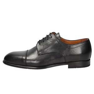 Chaussures Derby pour hommes, noires, tailles 40, 41, 42, 43, 44, 45, 46, talon de 2 cm - Product Image 1