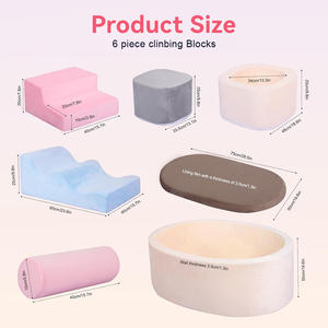 Peuter Indoor <span class=keywords><strong>Soft</strong></span> Klimset 6-pc-Safe Foam <span class=keywords><strong>Play</strong></span> Gym Met Ballenbak - Product Image 3