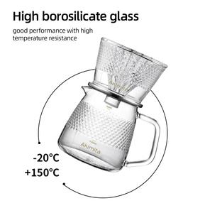 Bon prix filtre à café en verre résistant à la chaleur verser sur la <span class=keywords><strong>carafe</strong></span> à café goutteur ensemble de goutteurs à café - Product Image 2
