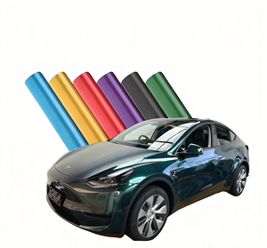 Vinilo para Envoltura de Autos Verde Británico PET de Alto Brillo, Antiarañazos, Autoregenerable, con Cambio de Color, Adhesivo Protector para Carrocería, Estilizado DIY - Product Image 1