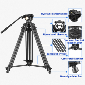 Qzsd Q880C Chuyên Nghiệp Sợi Carbon Máy Ảnh <span class=keywords><strong>Tripod</strong></span> 158 & 193Cm Kính Thiên Văn Chân Nhiệm Vụ Nặng Nề 10Kg Tải Đứng Cho Vlogging - Product Image 2
