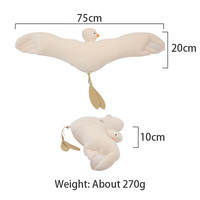 Oreiller de voyage en peluche antistatique en forme de U avec broderie d'oiseau mignon en polyester pour avion