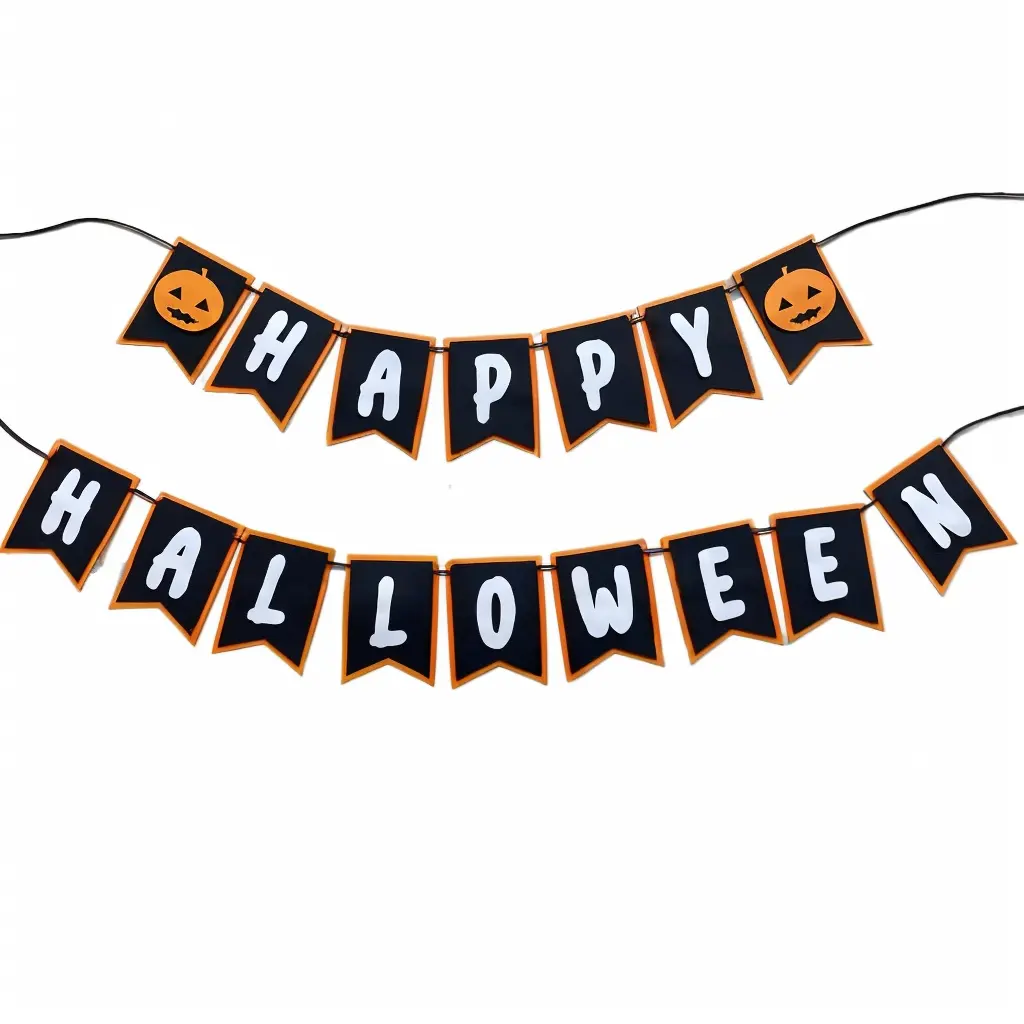 Frohe Halloween Kürbis Girlande Banner Halloween Party Dekorationen und Zeichen feierliche Halloween Party Banner