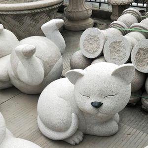 บาทสไตล์<span class=keywords><strong>สวน</strong></span>ตกแต่งภูมิทัศน์หินธรรมชาติขนาดใหญ่นั่งแมวน่ารักNEKOหินแกะสลักรูปปั้นประติ<span class=keywords><strong>มา</strong></span>กรรม - Product Image 6