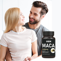 Capsules de racine de maca OEM jaune noir rouge Supplément énergétique OEM Capsules de maca jaune de haute qualité Extrait de maca jaune