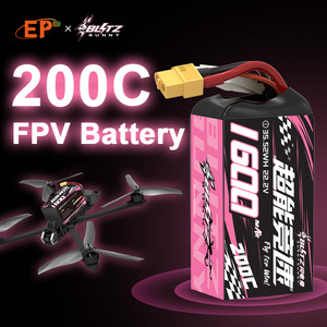 แบตเตอรี่ BUNNY 200C พร้อมหัวต่อ XT30/XT60 ความจุ 1300mah 1520mah 1650mah แบตเตอรี่ลิเธียมไอออน 3.7v ลิเธียมโพลิเมอร์ 3s 11.1v สำหรับ UAV 4570140 200C Pe - Product Image 3