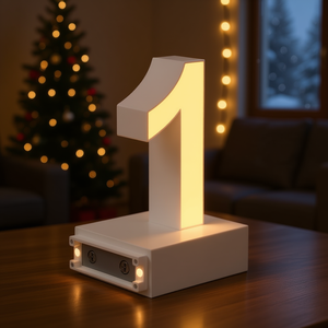 Luz LED Número 1 Magnética 3000K, Funciona con Batería, Iluminación Decorativa para Decoración del Hogar en Días Festivos - Product Image 2